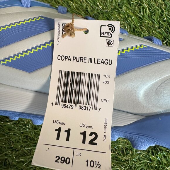 Adidas Copa Pure 3 League TF Turf Soccer Cleats Shoes Mens Blue/Lemon ID9045 main image 11